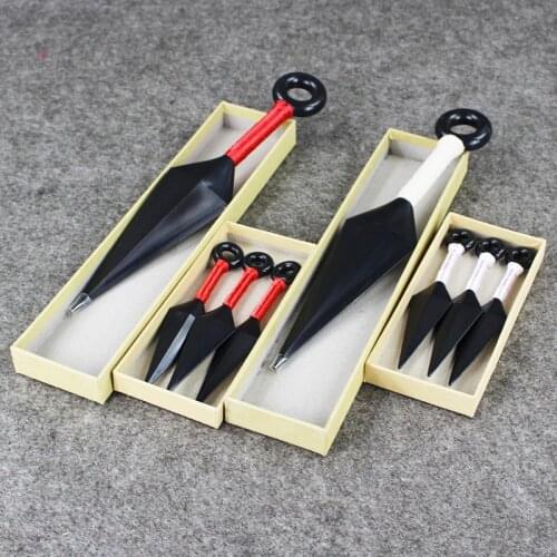 13cm/26cm Four Styles New Arrival Anime Naruto Plastic Kunai Japanese Ninja Cosplay Weapon Props Boys Great Gift Plastic Toys
