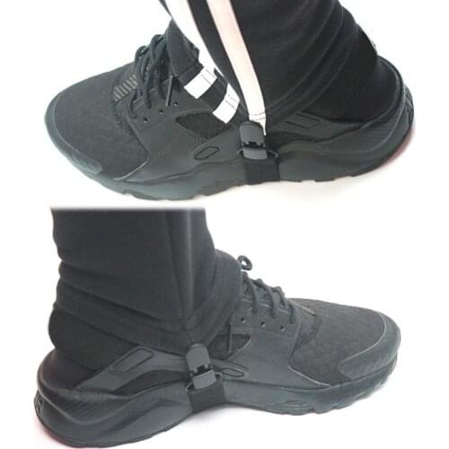 2Pcs Motorcycle Bike Stirrup Pants Clips Leg Boot Elastic Adjustable Straps Reusable Durable Adhesive Tape feet Shoe Accessories