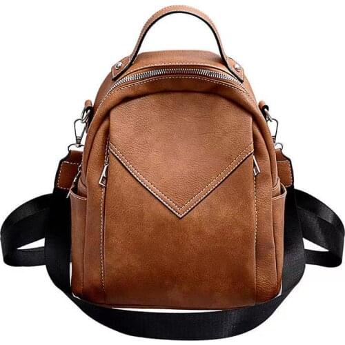 2021 Fashion Women Leather Backpack Small PU School Bag Backpack for Teenager Girls Rucksack Vintage Shoulder Bags