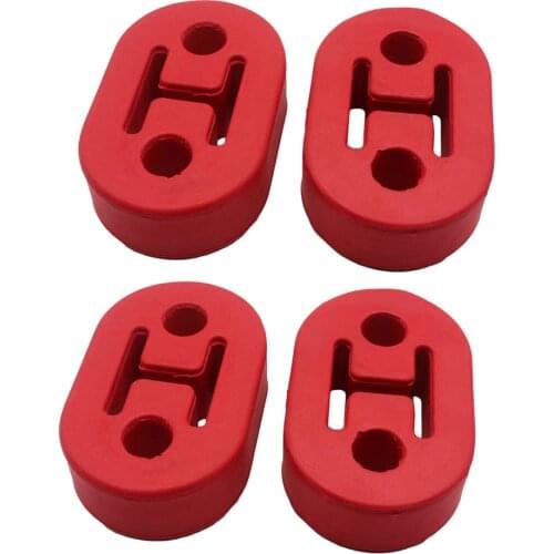 4PCS 12MM Red Polyurethane Universal Silencer Exhaust Hangers