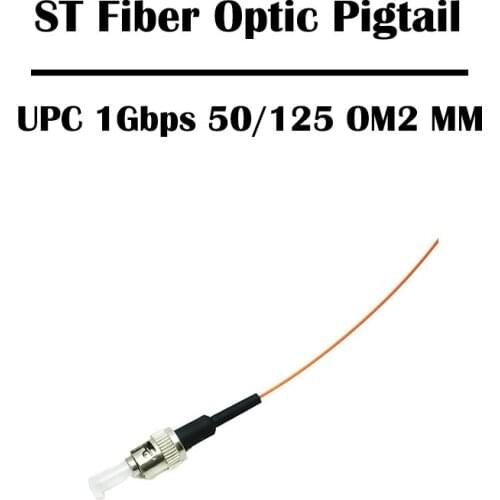 50Pcs/lot 0.5/1/1.5/2 Meters ST/UPC 50/125 OM2 MM Multimode 0.9mm Fiber Optic Pigtail For FTTH Project Optic Cable