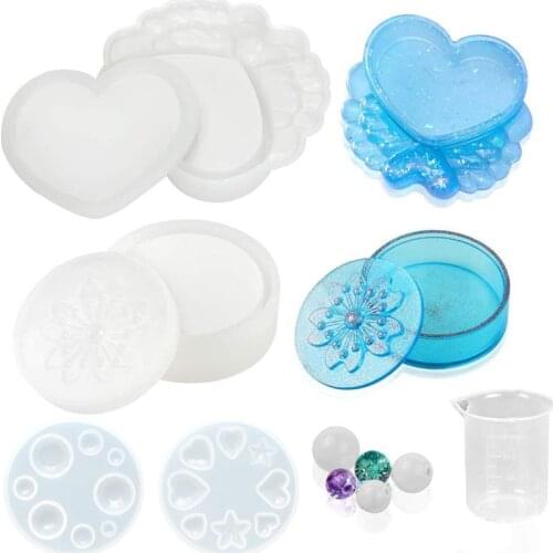 6-piece Epoxy Mold DIY Epoxy Pendant Jewelry Box Mould