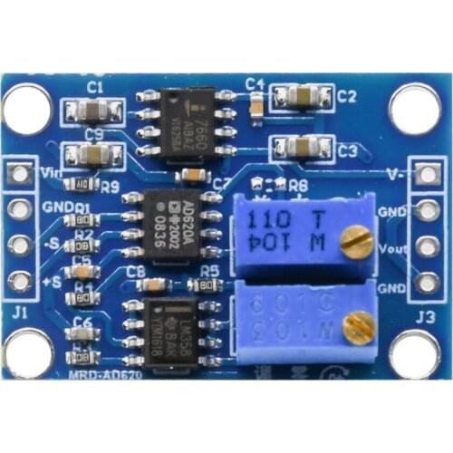AD620 Microvolt MV Voltage Amplifier Signal Instrumentation Module Board 3-12VDC New Arrival