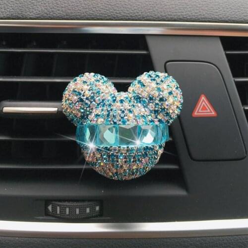 Bling Car Accessories Interior Gifts Cute Car Air Freshener Auto Outlet Perfume Clip Car Scent Aroma Diffuser Diamond Car Decor