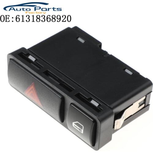 Emergency Flash Light Switch Push Button Hazard Warnng Light Lock Switch On/Off Switch For BMW 3 Series E46 Hot Sell 61318368920