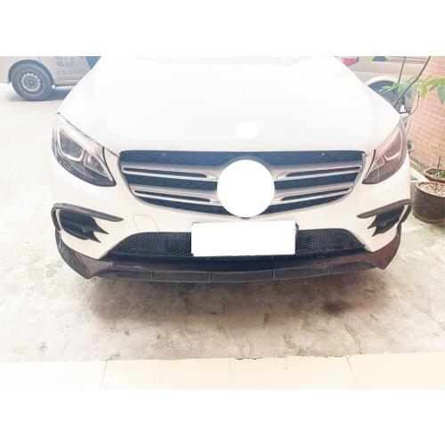 B Style Carbon Fiber Front Bumper Lip for Benz Glc200 Glc260 Glc300 Glc350 Glc43 With Amg Package 16 - 19
