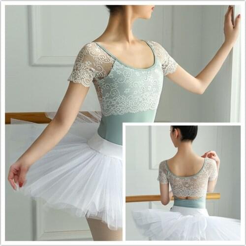 Ballet Leotards For Women New Round Collar Lace Ballerine Femme Adult Gymnastics Costume Dance Leotards For Girls Dance Wear