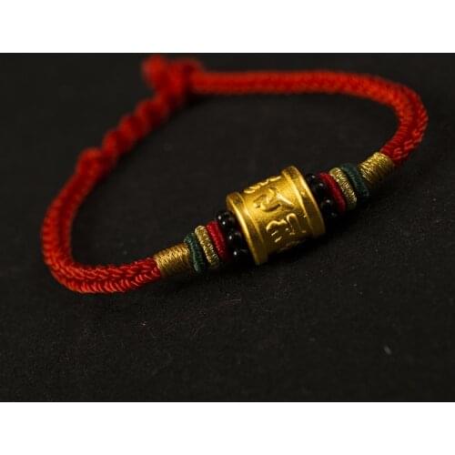 Hot Tibetan Buddhism 925 Silver Sterling Six Words Engraved Mantra Prayer Buddhism Bracelet Cord Chain Chinese Handmade Jewelry