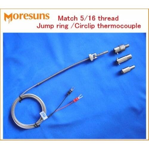 Fast Free Ship 5pcs/lot Match 5/16Thread 2 M length Jump Ring/Circlip Thermocouple