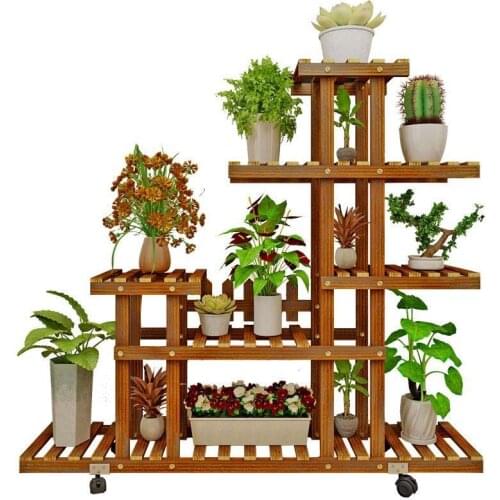 Urbano Madera Plantenrekken Estanteria Escalera Mueble Para Plantas Stojak Na Kwiaty Rack Outdoor Flower Stand Plant Shelf