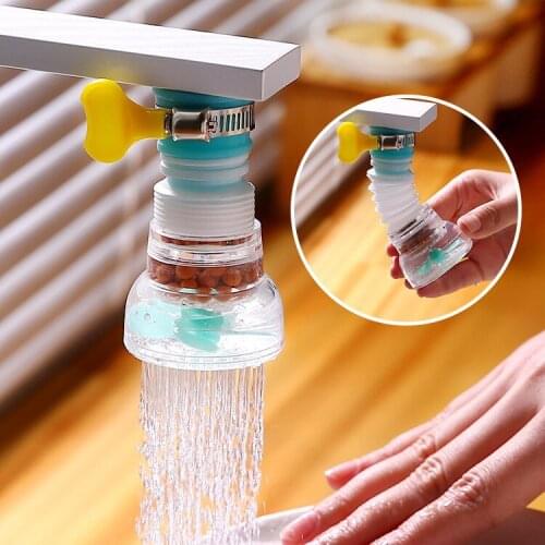Faucet filter kitchen water-saving filter splash-proof shower with medical stone retractable tap water purifier