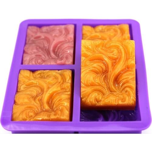 Soap Mold DIY Soap making Flower Fern Shape 4 cavities Render Tallow for Soap Gift Cold soap Tool