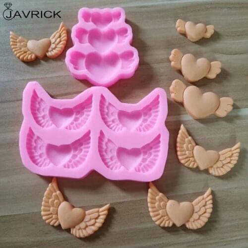 2Pcs Handmade Heart Wing Silicone Resin Mold Resin Casting Mould Polymer Clay Crafting Resin Epoxy Jewelry Making Tools