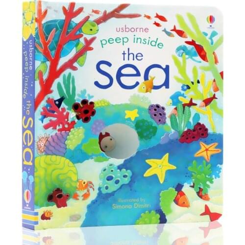 Peep Inside The Sea English Educational 3D Flap Picture Books Baby Children Reading Story Book