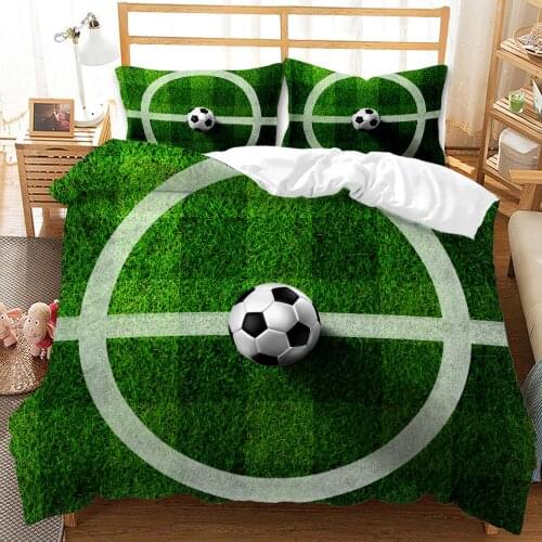 Autumn And Winter Mens 3D Football Printing Duvet Cover 2/3PCS Bedding Cover