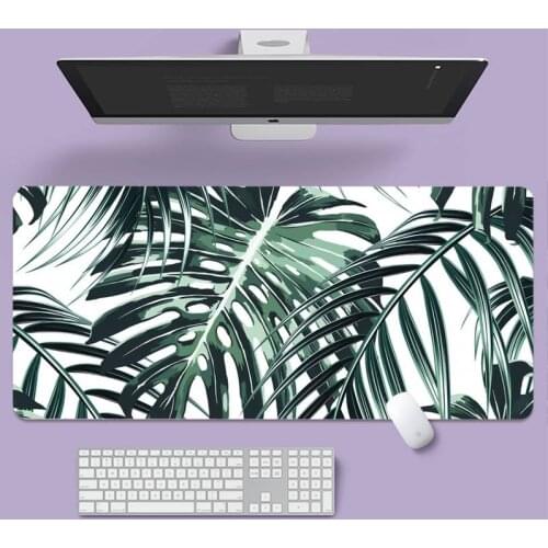 Wallpaper Summer Palm Leaves Laptop Computer Mousepad Large gaming laptop XL non-slip rubber office computer mouse pad