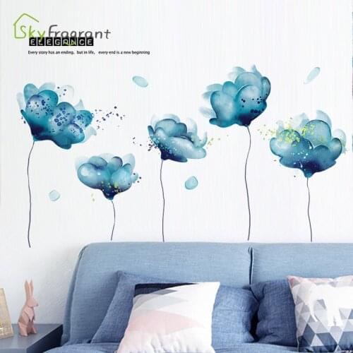 Creative romantic flower wall sticker self-adhesive stickers bedroom living room decoration house decoration wall decor for home