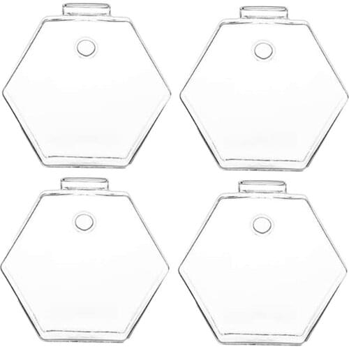 4Pieces Wall Hanging Glass Terrariums Planter Flower Vase for Hydroponics Plants, Home Office Living Room Decor