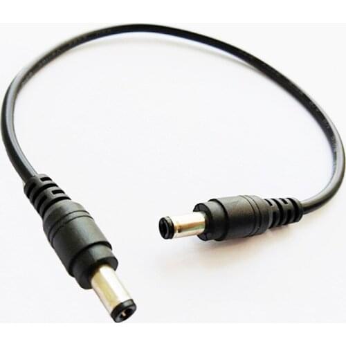 NCHTEK DC Plug Connector Double Ends 5.5x2.5mm Power Cord,DC Plug Male to Male Power Adapter Cable 5.5*2.5mm/Free shipping/5PCS