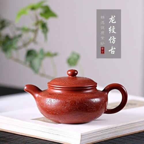 One Delivery Agent for Dragon-pattern Antique Teapot Gift Box Made in Dahongpaowang Town