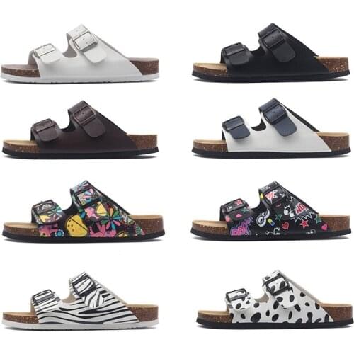 Women Men Summer Beach Slide Sandals Casual Soft Cork Slippers Flip Flops Comfort Home Couples Outside Shoes Zapatilla Mujer