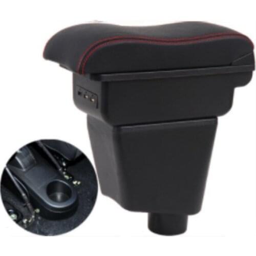 For Renault Clio Captur Armrest box central Store content box with cup holder ashtray with USB interface