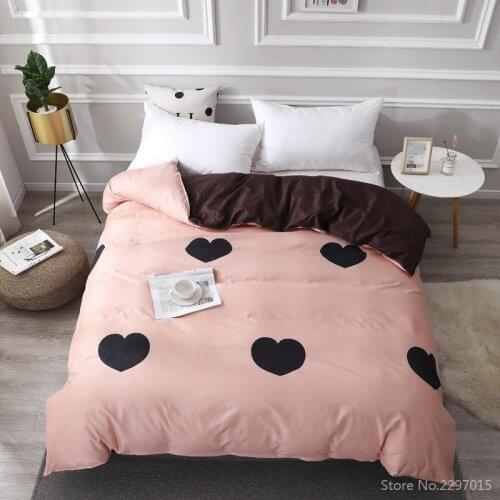 1pc Love Geometric Pattern Duvet Cover Modern Adult Kids Quilt Cover with Zipper Comforter Case Twin Full Queen King Bed Linen
