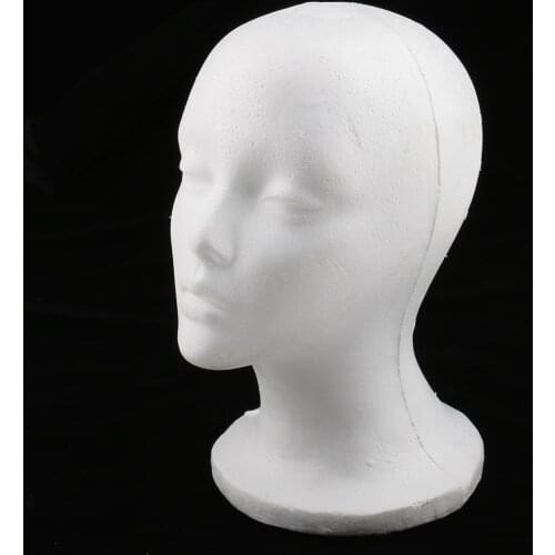 1pcs Wig Stand Styrofoam Foam Mannequin Female Head Model Dummy Wig Glasses Cap Hat Display Stand Wig Head Stand Pretty