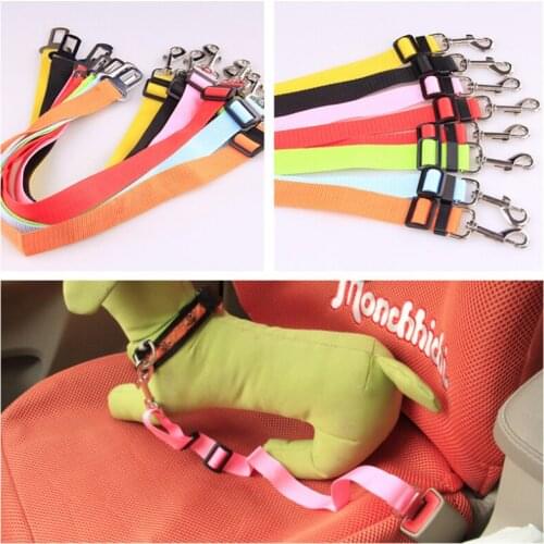 9 Color Pet Dog Cat Car Seat Belt Adjustable Harness Seatbelt Lead Leash for Small Medium Dogs Travel Clip Pet Supplies