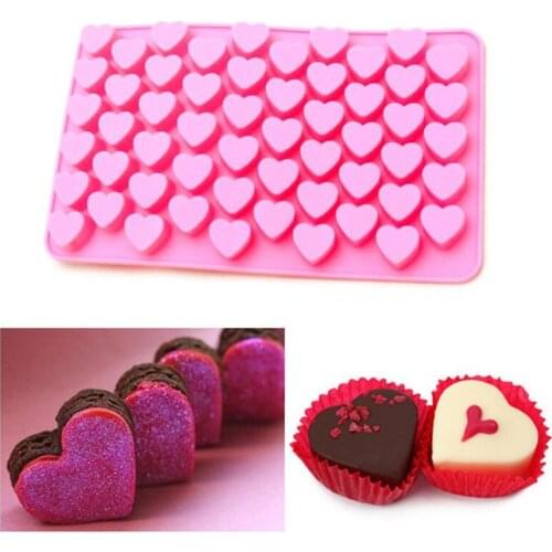 55 Holes Mini Heart Silicone Cake Mold Baking Mould Chocolate Decoration Silicone DIY Heart Shape Cake Tools Kitchen Gadgets