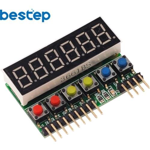 TM1637 6-Bits Tube LED Display Key Scan Module DC 3.3V-5V Digital IIC interface For Arduino Six In One 0.36 Inches