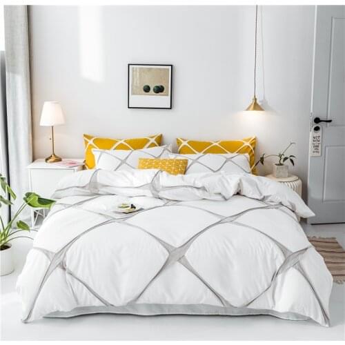 Knitted Plaid Checkered Pattern Duvet Cover Twin Queen King Washed Microfiber Ultra Soft Comforter Cover Bed Sheet Pillow shams