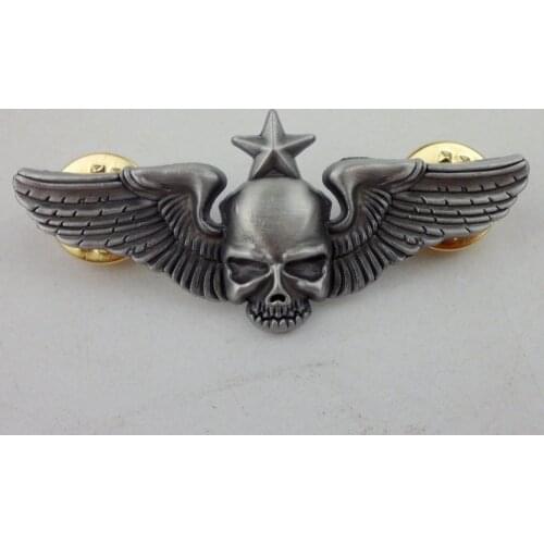 AIRBORNE SKULL WING BADGE INSIGNIA US ARMY PARACHUTE PIN- World military Store