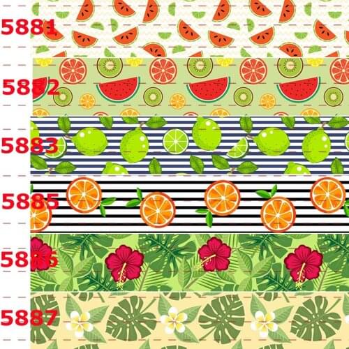 10yards -different sizes -lively pattern fruit ribbon printed Grosgrain ribbon 5881