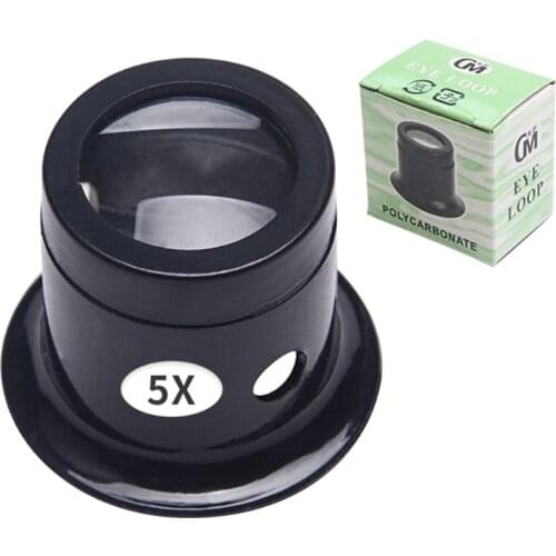 3X 5X 10X15X 20X Jewelers Eye Loupe Loop Magnifier Monocular Magnifying Glass for Watchmakers