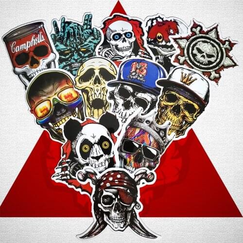 50 Pcs Mixed Horror Stickers for Luggage Laptop Skateboard Bicycle Motorcycle Car Styling Decals PVC Cool Waterproof Sticker Toy