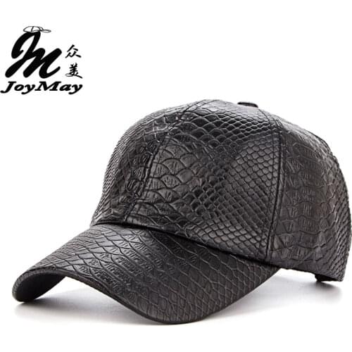 Joymay 2016 Hot fashion Baseball Cap women fall faux Leather cap hip hop snapback Hats For men winter hat for women B360