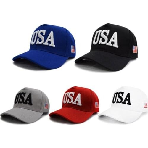 Unisex Outdoor President Trump 2020 Campaign Baseball Cap USA 45 American Flag 3D Embroidered Adjustable Snapback Trucker Hat