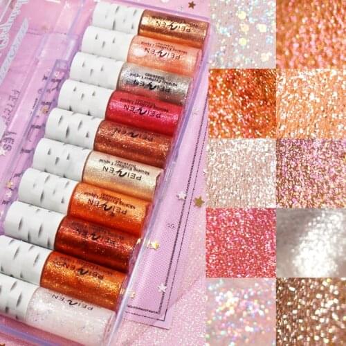 Shiny super shimmering multi-color liquid eye shadow glitter pearlescent waterproof silkworm shining tears drop eye makeup
