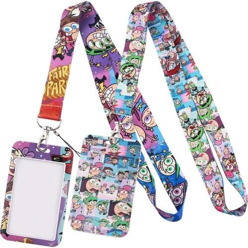 DZ1598 Lanyard Credit Card ID Badge Holder Key Ring Bag Student woman Travel Bank Bus Business Anime Icons Card Cover Key Chain
