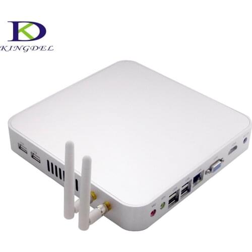 Cheap Fanless Mini PC x86 WIFI Barebone Net Computer with Intel Celeron 1037U Dual Core 1.8Ghz HD 2GB RAM HTPC