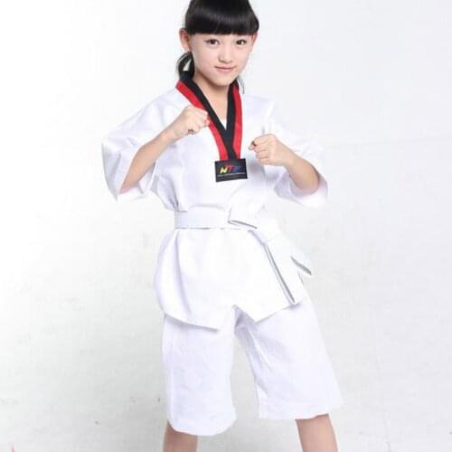Children Kimono Judo Kickboxing Practice Costume White Teenager Kids Boys Girls Taekwondo Suit Karate Tae Kwon Do Clothes F106