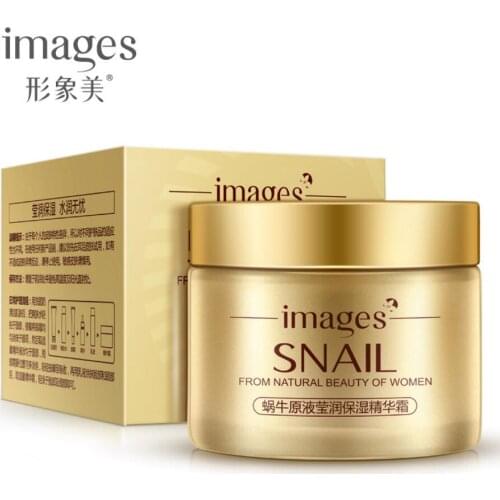 IMAGES 50G Face Care Essence Nutrition Snail Cream Moisturizing Anti-Aging Anti Wrinkle Day Snail Face Cream