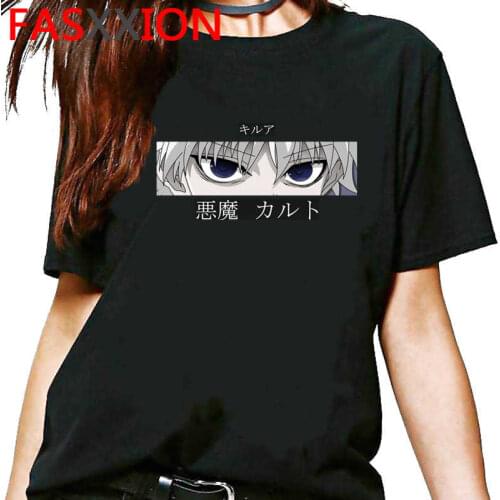 Hunter x Hunter Killua Zoldyck Kurapika Hxh Devil Eye clothes men plus size vintage harajuku summer top clothes harajuku