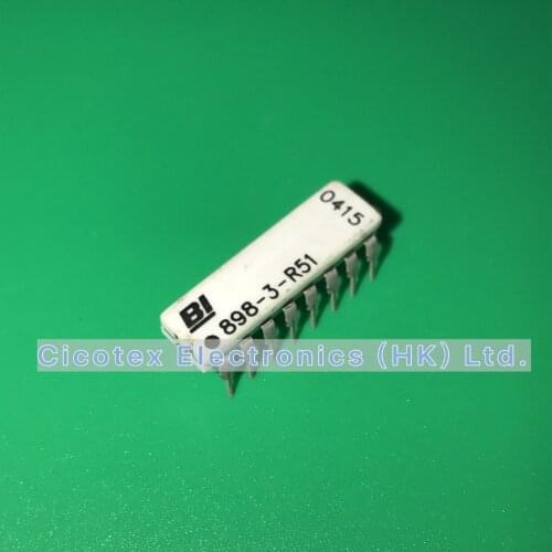 10pcs/lot 898-3-R51 DIP16 BI898-3-R51 DUAL-IN-LINE THICK FILM RESISTOR NETWORKS 8983R51 BI-898-3-R51
