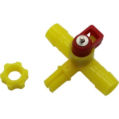 Cages with Tee Drinking Ball Tap Nipple 15mm Poultry Drinking Ball Valve-type Cages Drinking Fountains Equipment Poultry feeding