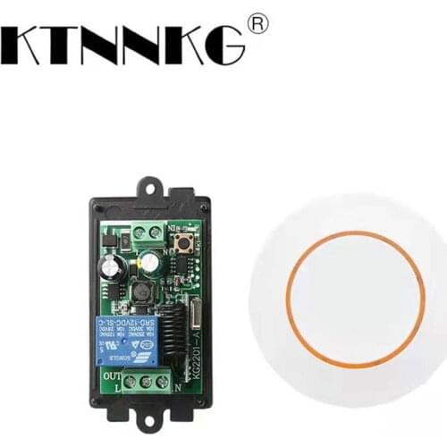 KTNNKG 433MHz AC220V 1CH Wireless Lamp Adopts Switch 1 + 1 Mode, Wiring Free Remote Control, Learning Remote Control