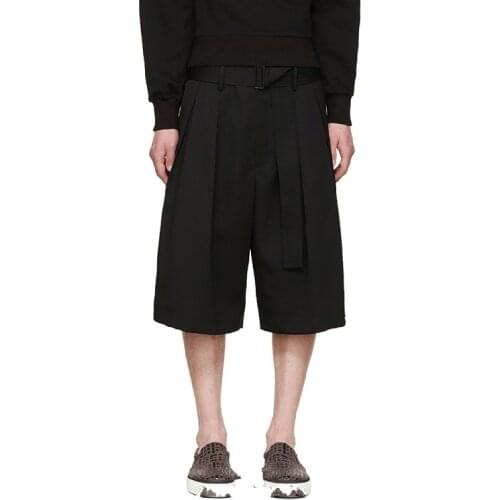 Men Five Pants Beach Pants Fashion Cool Wide Leg Pants Culottes Singer Costumes 2020 Spring And Summer New