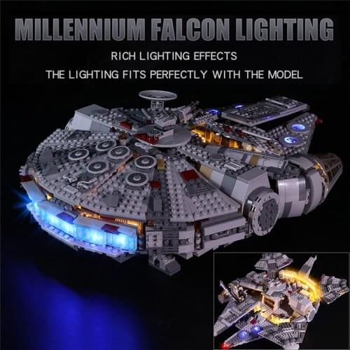 BrickBling Led Light Kit For 75257 The Rise Of Skywalker Millennium Falcon Collectible Building (NOT Include Building Bricks)