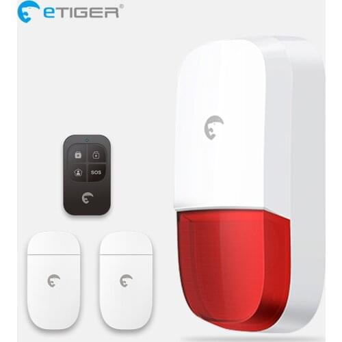 Outdoor Wireless Siren Strobe Light Siren With Smart Motion Sensor Door Sensor